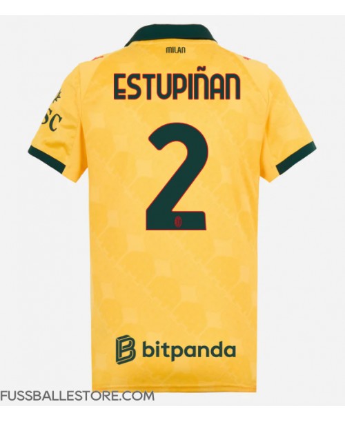 Günstige AC Milan Pervis Estupinan #2 3rd trikot Damen 2025-26 Kurzarm Günstige AC Milan Pervis Estupinan #2 3rd trikot Damen 2025-26 Kurzarm